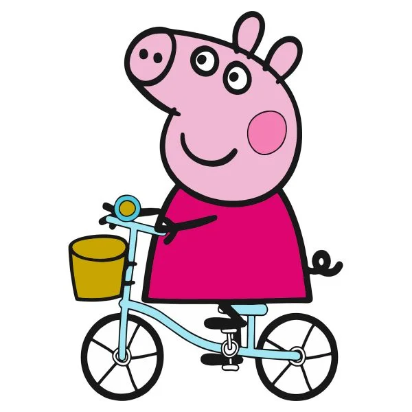 Цветной пример раскраски на велосипеде