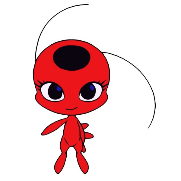 Цветной вариант раскраски квами тикки (леди баг)