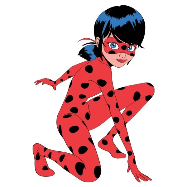 Цветной вариант раскраски маринетт супергерой леди баг