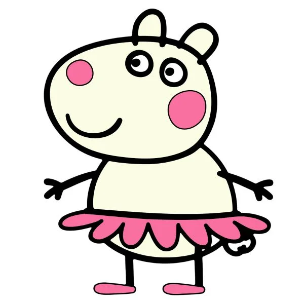 Цветной пример раскраски овечка сьюзи