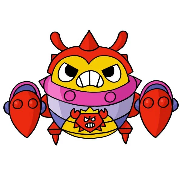 Цветной вариант раскраски скин тик краб