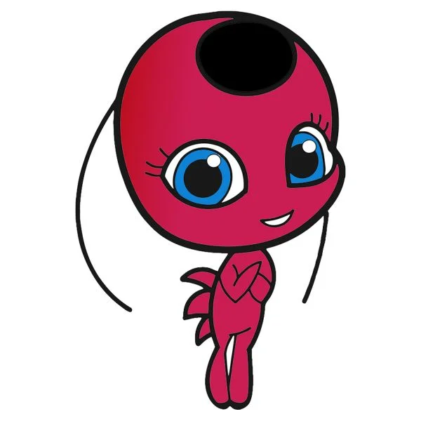 Цветной вариант раскраски милый квами тикки