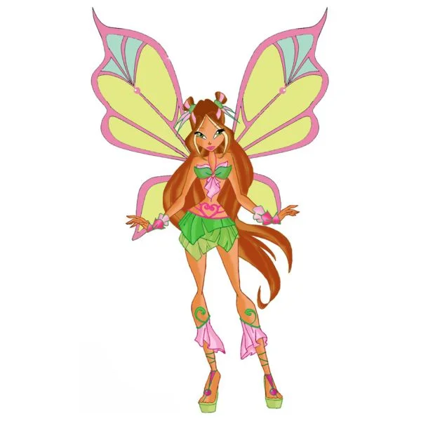 Цветной пример раскраски флора