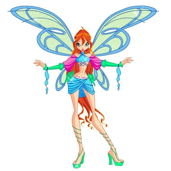 Цветной вариант раскраски блум