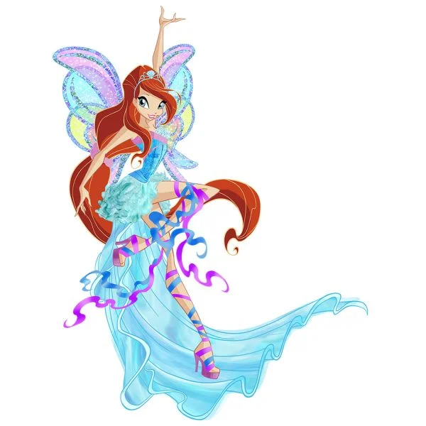 Цветной вариант раскраски блум гармоникс