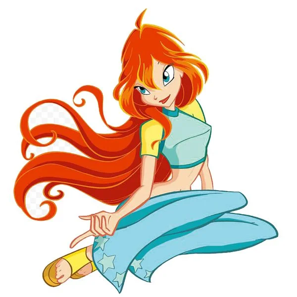 Цветной вариант раскраски блум принцесса