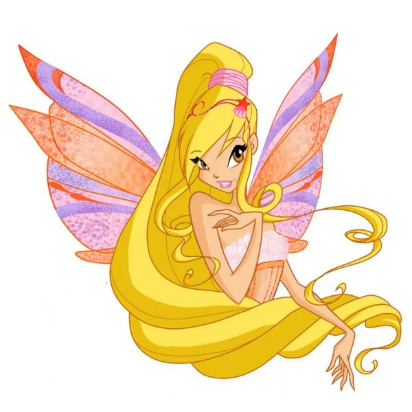 Цветной пример раскраски стелла гармоникс с крыльями