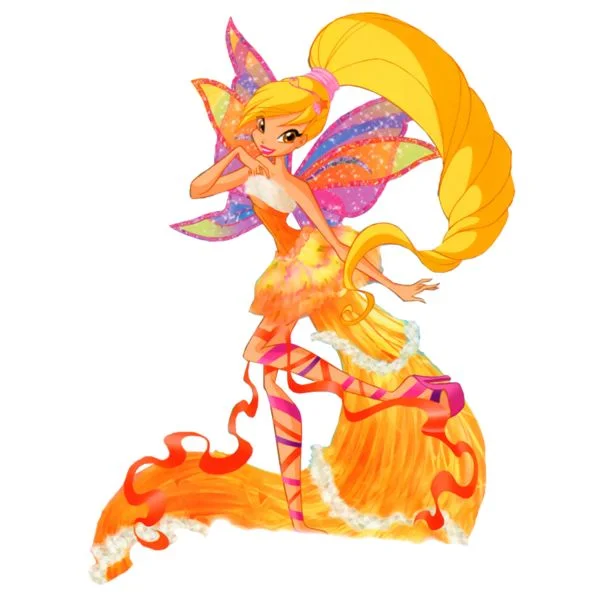 Цветной пример раскраски стелла гармоникс