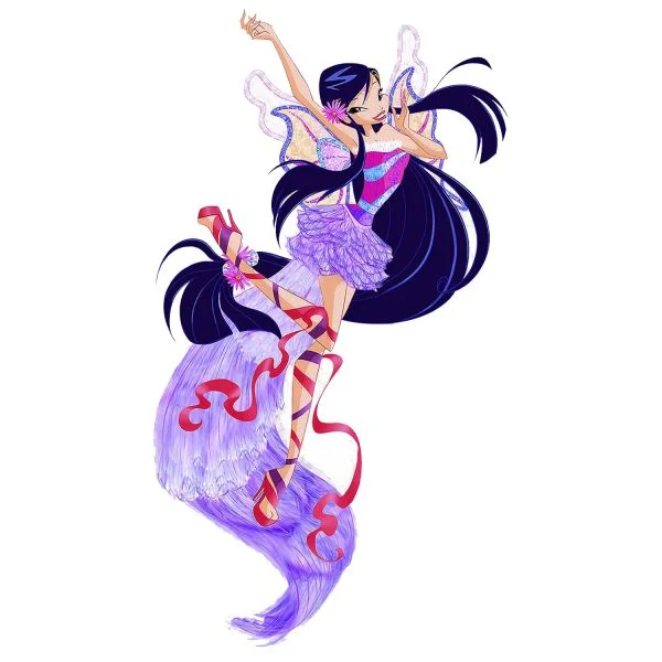 Цветной пример раскраски муза гармоникс