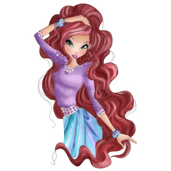 Цветной пример раскраски лейла