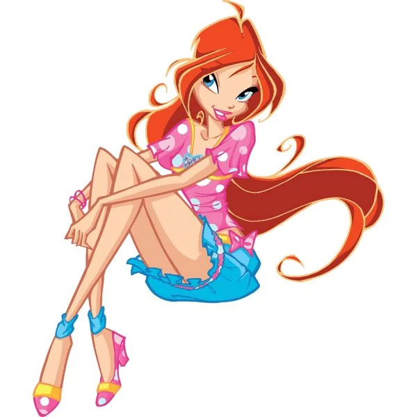 Цветной пример раскраски красивая блум