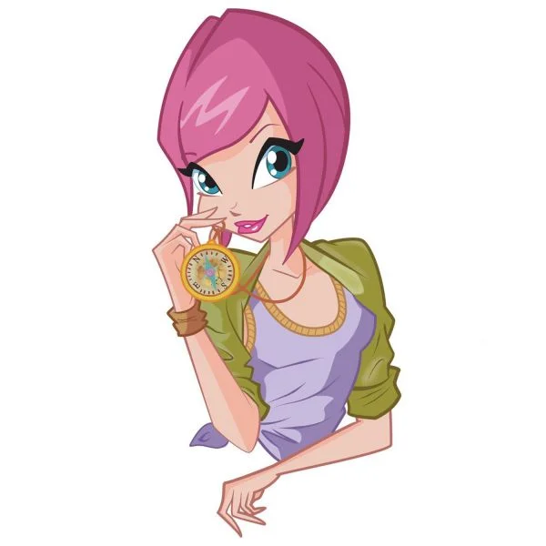 Цветной вариант раскраски текна с компасом