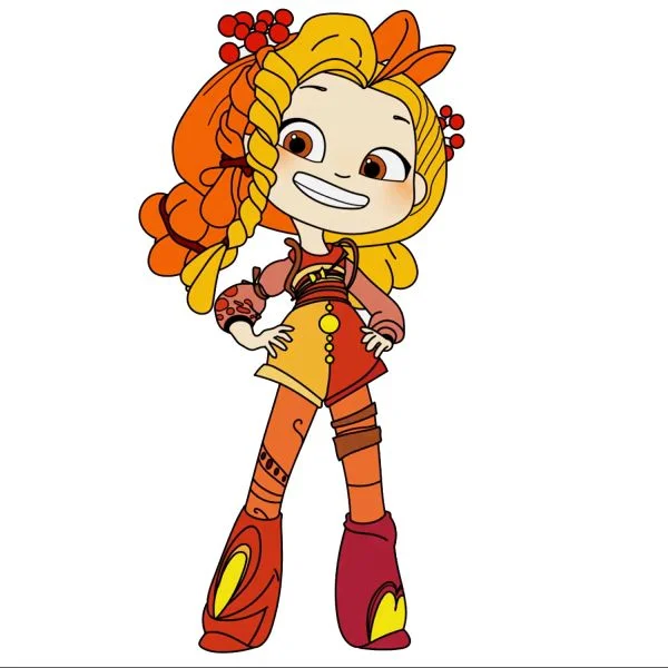 Цветной пример раскраски аленка