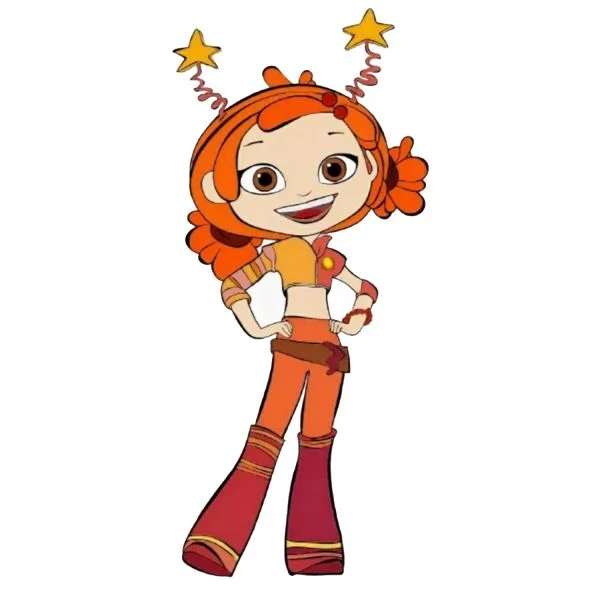 Цветной вариант раскраски аленка со звездочками