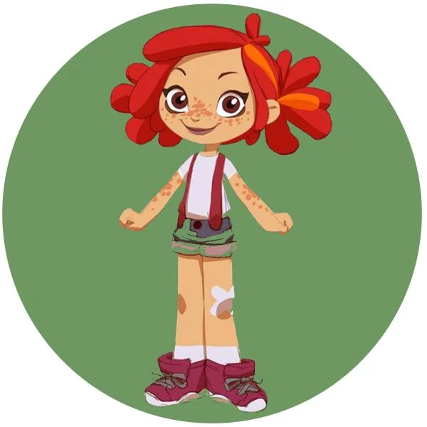 Цветной вариант раскраски игривая аленка