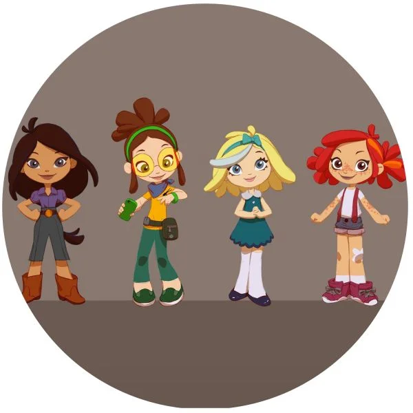 Цветной пример раскраски вся команда в сборе