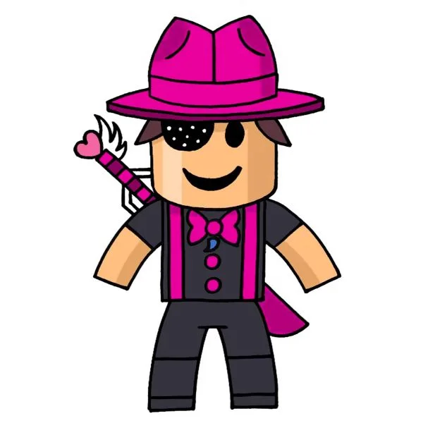 Цветной пример раскраски minitoon, минитун, пигги