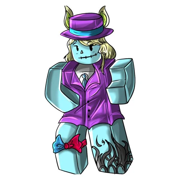 Цветной вариант раскраски хэллоуин герой