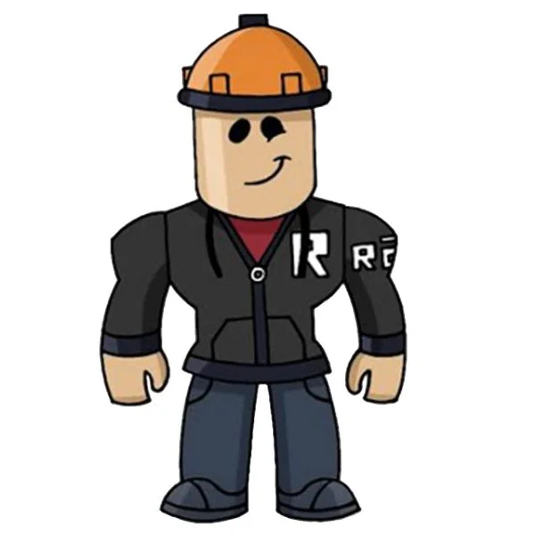 Цветной вариант раскраски персонаж строитель