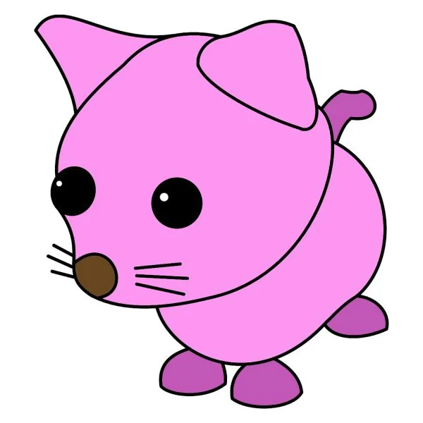 Цветной вариант раскраски адопт ми пет кот