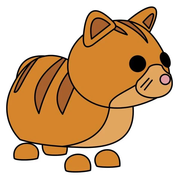 Цветной вариант раскраски адопт ми пет большой кот