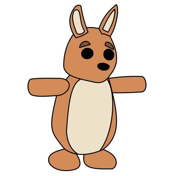 Цветной вариант раскраски адопт ми пет кенгуру