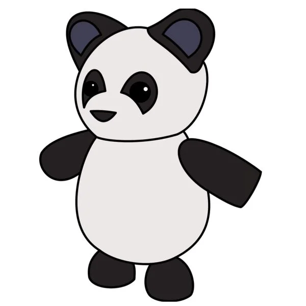 Цветной вариант раскраски адопт ми пет панда