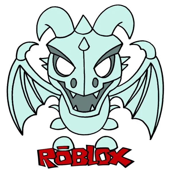 Цветной вариант раскраски адопт ми ледяной дракон