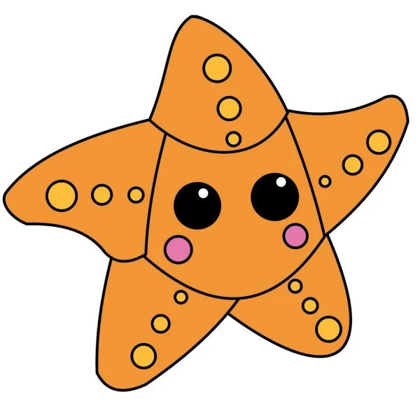 Цветной пример раскраски адопт ми морская звезда