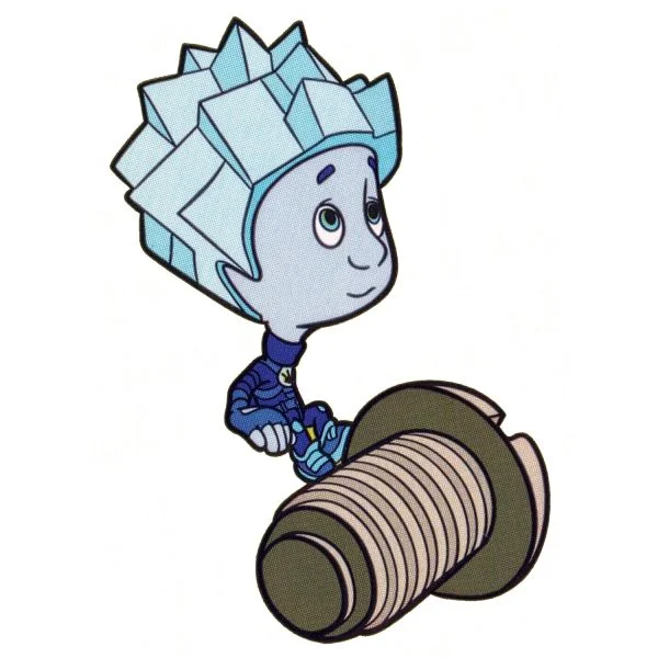 Цветной вариант раскраски нолик с болтом | фиксики