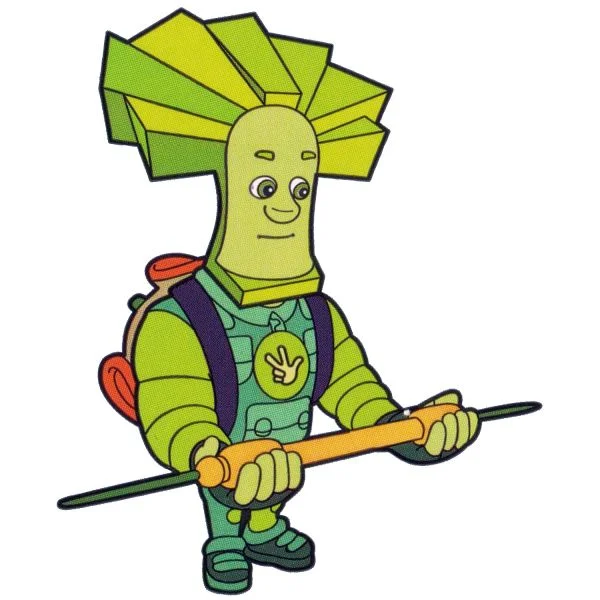 Цветной вариант раскраски папус | фиксики