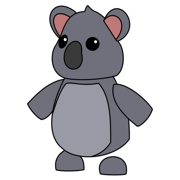 Цветной пример раскраски адопт ми пет коала