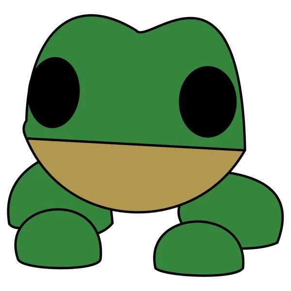 Цветной вариант раскраски адопт ми пет лягушка