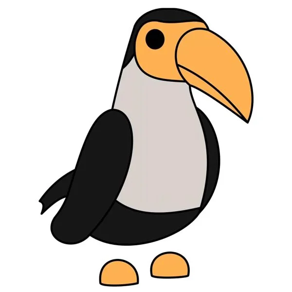 Цветной вариант раскраски адопт ми пет птица тукан