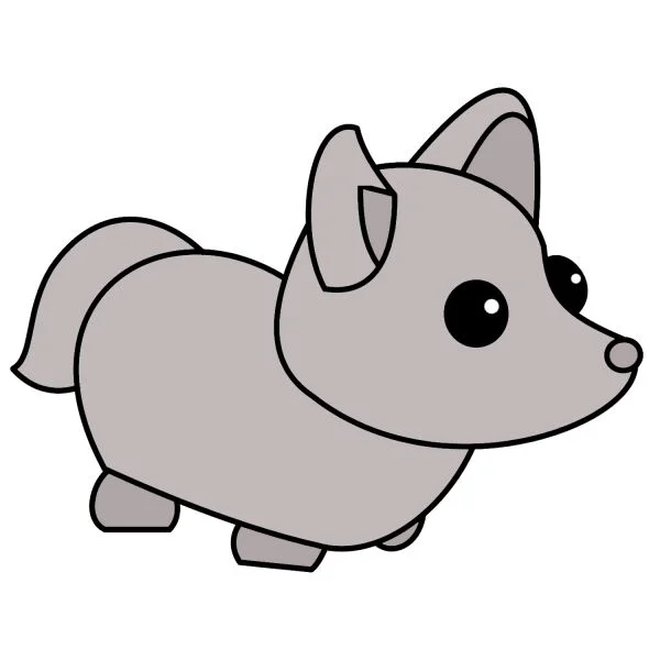 Цветной вариант раскраски арктическая лиса