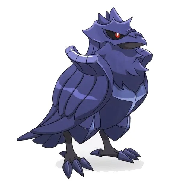 Цветной пример раскраски ворон корвинайт