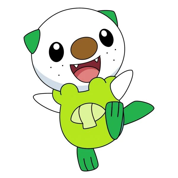 Цветной пример раскраски ошавотт