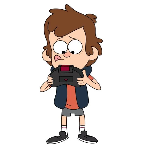 Цветной вариант раскраски диппер играет в приставку