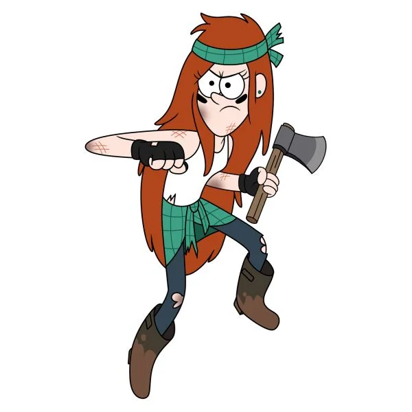 Цветной пример раскраски венди разбойник