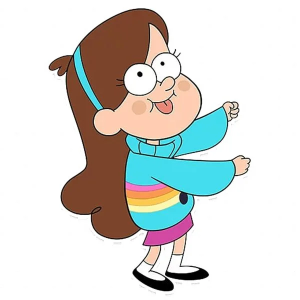 Цветной пример раскраски мэйбл пайнс танцует