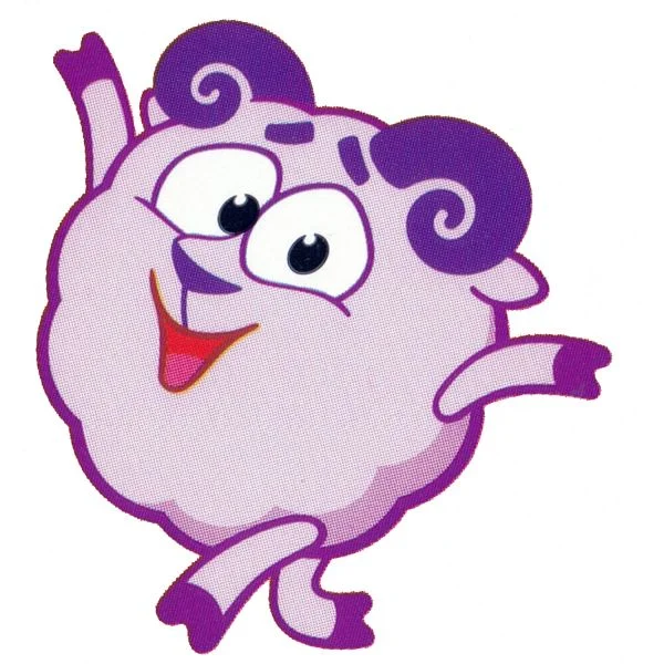 Цветной пример раскраски счастливый бараш | смешарики