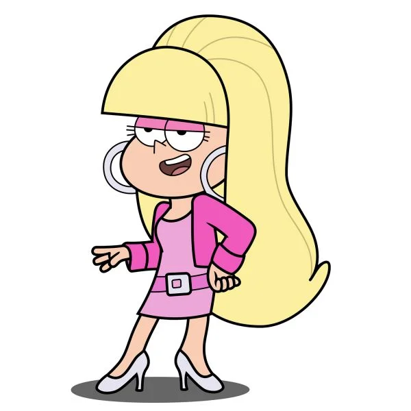 Цветной пример раскраски нарядная пасифика нортвест