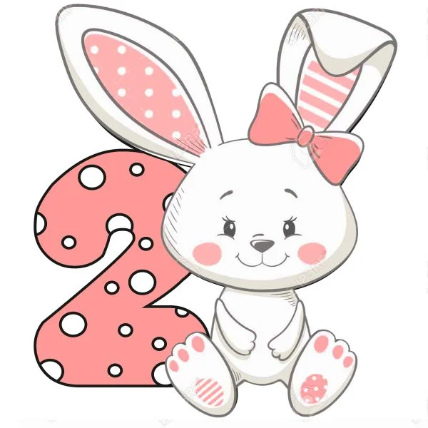 Цветной вариант раскраски открытка 2 годика малышу