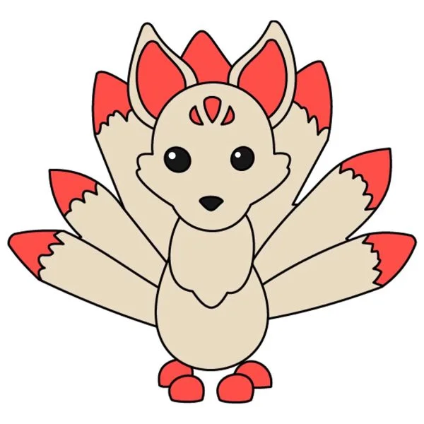 Цветной вариант раскраски адопт ми пет лиса