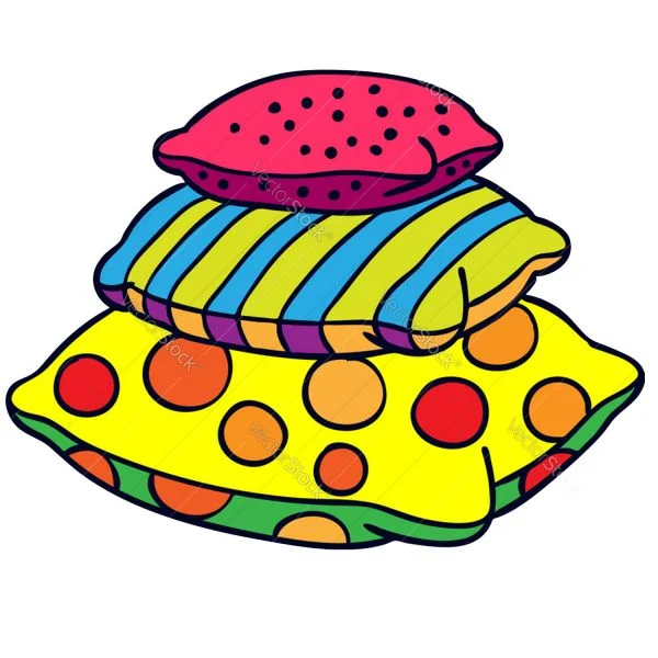 Цветной вариант раскраски мягкие подушки