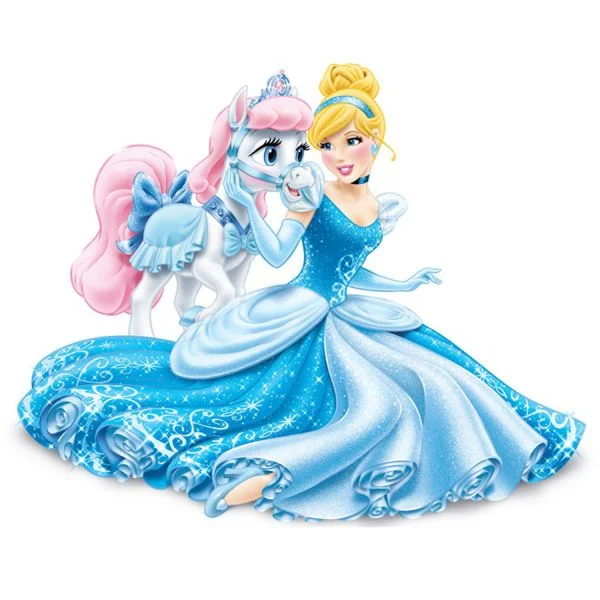 Цветной пример раскраски принцесса золушка и пони