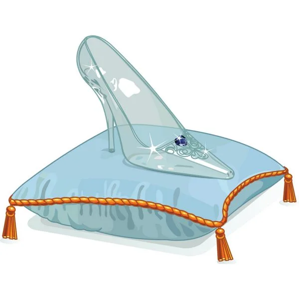 Цветной вариант раскраски хрустальная туфелька золушки