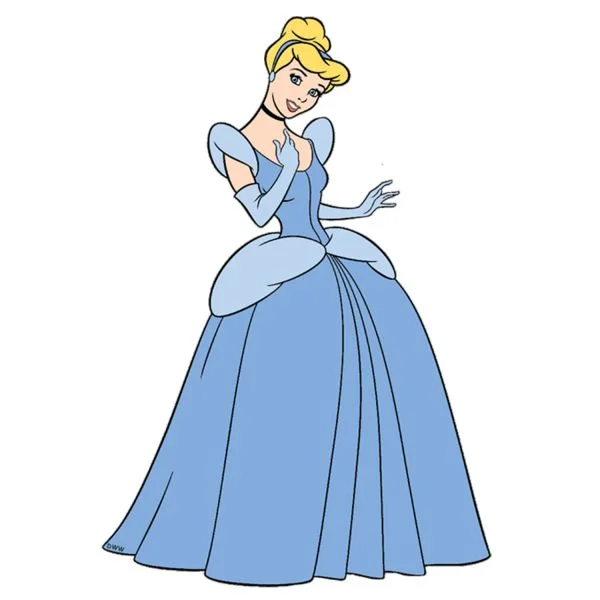 Цветной вариант раскраски волшебная принцесса золушка