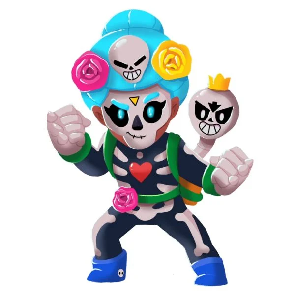 Цветной вариант раскраски хэллоуинская роза