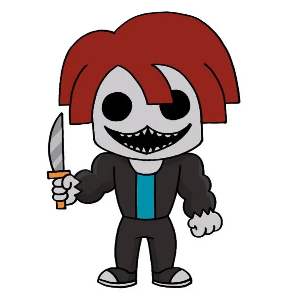 Цветной вариант раскраски бекон